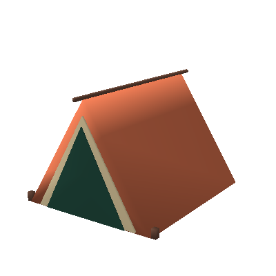 Orange scout tent